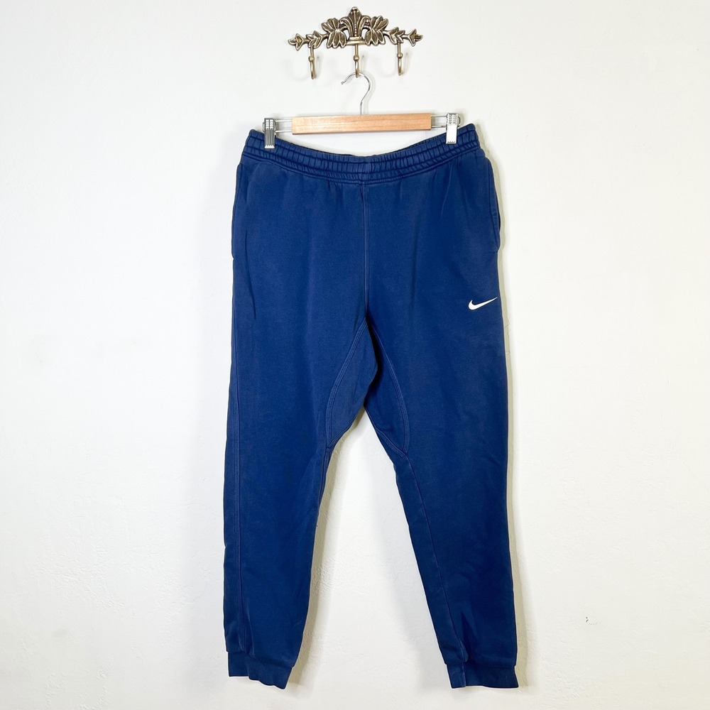 Nike Sweatpants Club Fleece Joggers Mens Size Large Navy Blue 826431-410